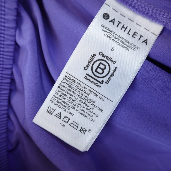 Athleta Arrival Straight Pant Womens Size 8 Ankle Drawstring Purple EUC - Picture 4 of 10